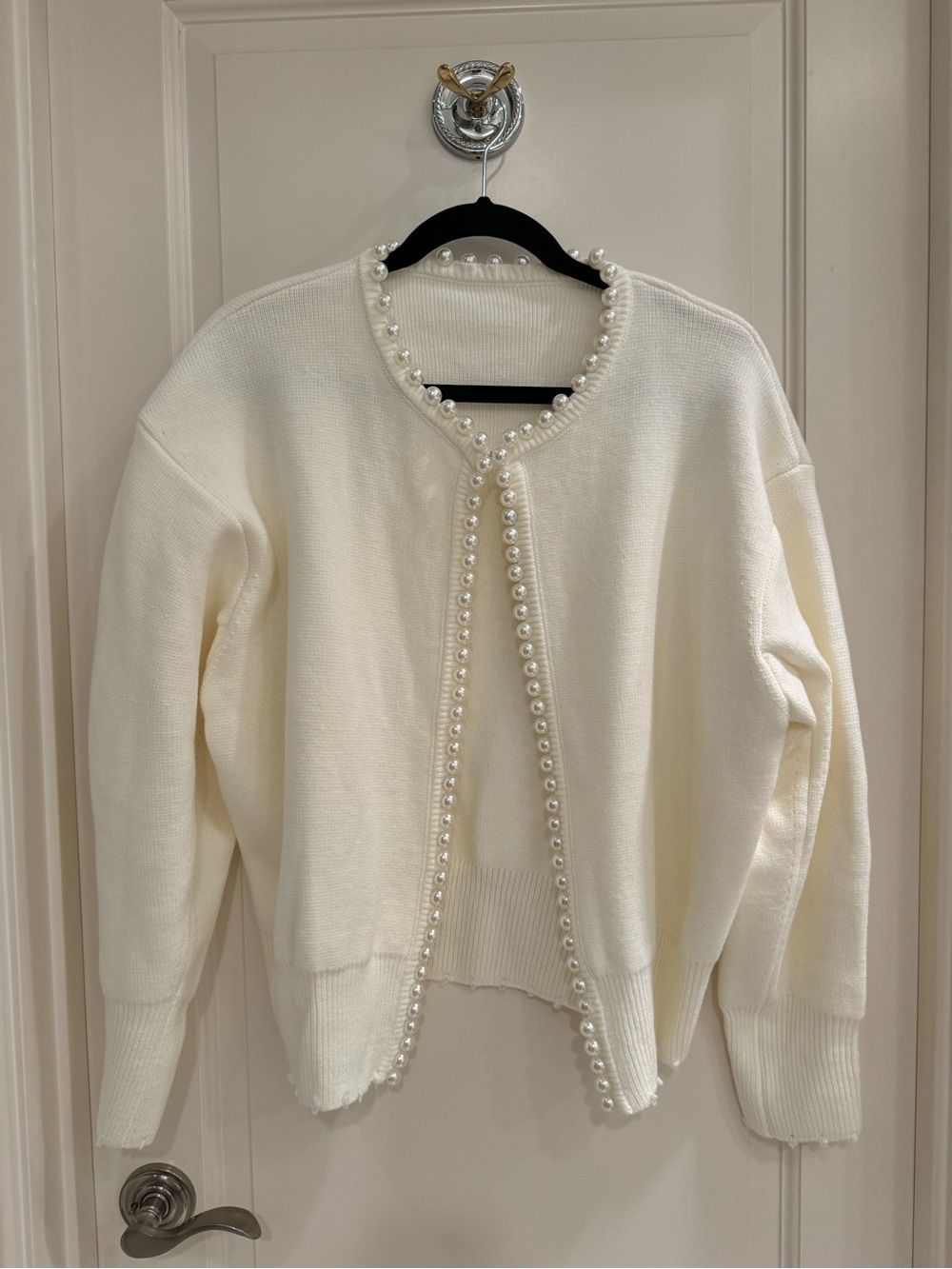 Commense Morning Breeze Ivory Pearl Trim Cardigan - Picture 4 of 6